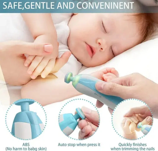 Baby Electric Nail Trimmer with 6 Grinding Heads – Safe & Silent Nail Cutter Kit for Newborns, Toddlers, and Kids (Buy 2 Get Special Discount)