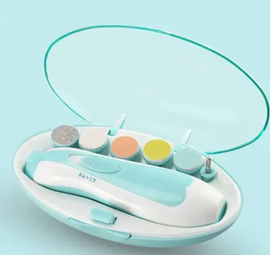 Baby Electric Nail Trimmer with 6 Grinding Heads – Safe & Silent Nail Cutter Kit for Newborns, Toddlers, and Kids (Buy 2 Get Special Discount)