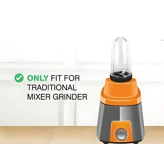 Bullet Mixer Grinder Juicer Jars – Combo Pack of 2 (500ml + 250ml) | Multipurpose BPA-Free Blender Jars with Lids