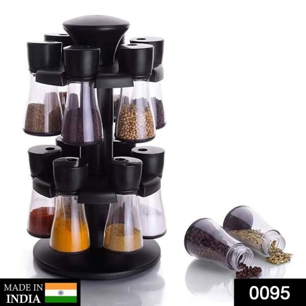 0095 Revolving Plastic Spice Rack Masala Organiser (12 pcs )