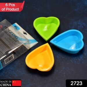 2723 Heart-shaped Mold Silicone Mold Cake Mold Cake Tools Baking Tools Bakeware Cake Tool (pack of 6)