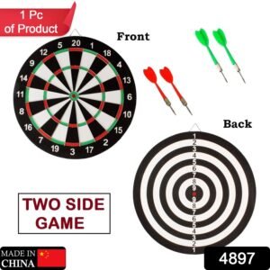 4897 Big size double faced portable dart board with 4 darts set for kids children. indoor sports games board game dart board board game.