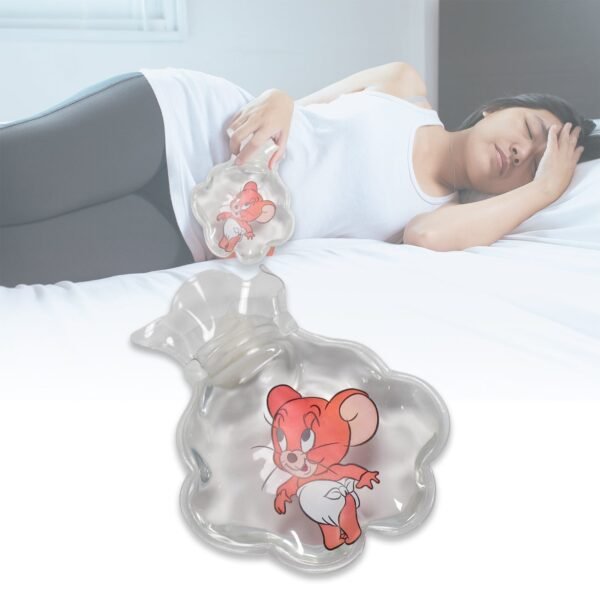 6542 MIX TRANSPARENT MULTI DESIGN SMALL HOT WATER BAG WITH COVER FOR PAIN RELIEF, NECK, SHOULDER PAIN AND HAND, FEET WARMER, MENSTRUAL CRAMPS.