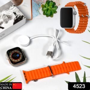 4523 Ultra Seris T800 Smart Watch Men & Female Smartwatch Bluetooth Call Wireless Charge Fitness Bracelet Watch Large 49 MM Screen Smart Watch