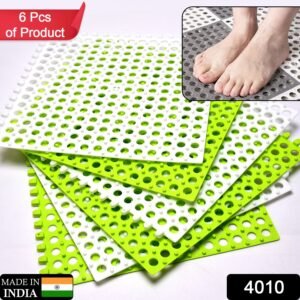 4010 Bath Anti Slip Mat Used while bathing and toilet purposes to avoid slippery floor surfaces. (Pack Of 6)