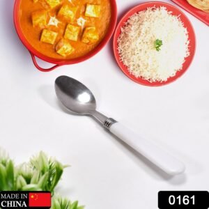 0161 STAINLESS STEEL SPOON WITH PLASTIC COMFORTABLE GRIP DINING SPOON