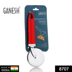 8707 Ganesh PIZZA / PASTRY CUTTER Wheel Pizza Cutter  (Stainless Steel)