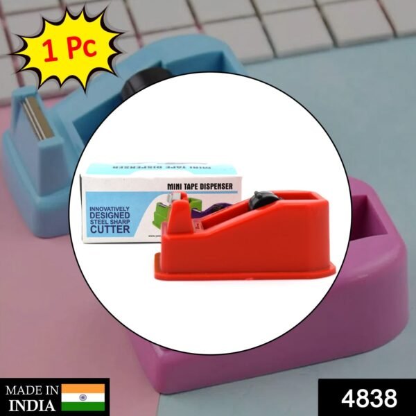 4838 Mini Tape Dispenser Used To Handle Tapes And Cut Them Easily. (Moq :-20)