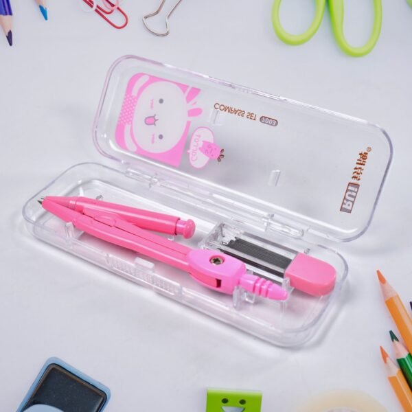 7909 Multifunctional compass Box for Boys & Girls for School, Small Size Cartoon Printed Pencil Case for Kids Birthday Gift.