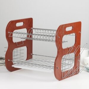 7666 Dish Drying Rack 2 Tier Attractive Design Rack For Kitchen Use