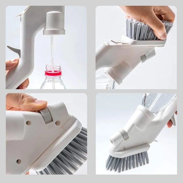 6699 Spray Cleaning Brush, Multifunction Non-Slip Cleaning Brush, Comfortable Handle Durable for Sinks, Gas Stove Clean Tiles Crevices, Window Household Cleaning