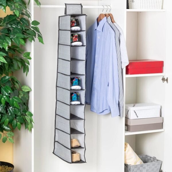 6742 10tier Multipurpose Storage Rack, Foldable, Collapsible Fabric Wardrobe Organiser for Clothes