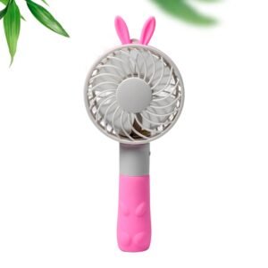 4811 Portable Princess Rabbit Styled Rechargeable Handheld Fan For Travel , home & Office Use