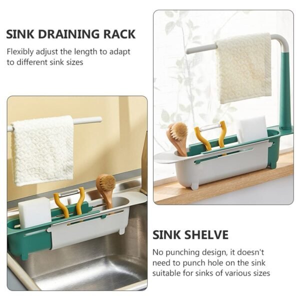 2370b Expandable Kitchen Drying Basket Rack for kitchen Use (Brown Box)