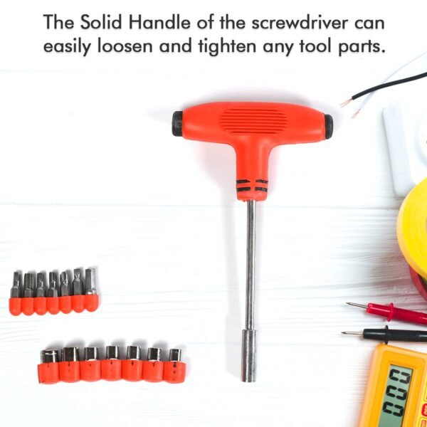 0451R T Handle Screwdriver Set High Quality Steel Screwdriver Hand Tools For Mechanic & Multiuse Tool ( 15 pcs )