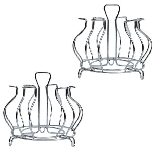2134 Stainless Steel Glass Holder Glass Hanging Organizer for Kitchen Bars Pubs