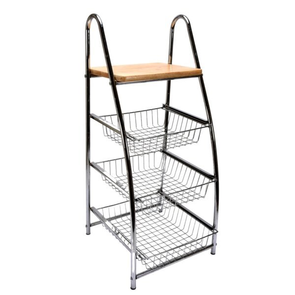 7669 Tkolley Steal High Quality Rack 3 Tier For Kitchen Use