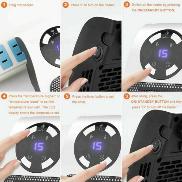 6033 Portable Electric Heater Mini Fan Heater Desktop Household