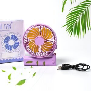 7604 Portable Mini handy Fan & Personal Table Fan | Rechargeable Battery Operated Fan Suitable for Kids, Women, Makeup Artist, Home Office