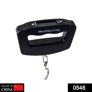0548 Black Digital Portable Luggage Scale with LCD Backlight (50 kg)