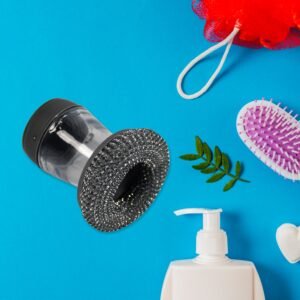 4921 Soap Dispensing Palm Brush Washing Liquid Dish Brush Soap Pot Utensils with Dispenser Cleaning
