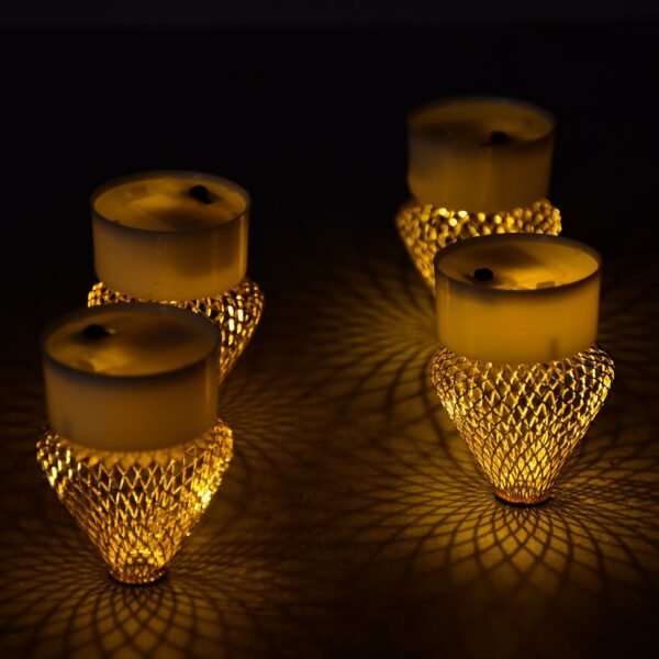 6551 12Pcs Flameless and Smokeless Decorative Candles Acrylic Led Tea Light Candle for Gifting, House, Light for Balcony, Room, Birthday, christmas, Festival, Events Decor Candles (12 Pieces)