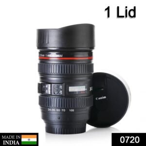 0720 Camera Lens Shaped Coffee Mug Flask With (1 Lid Only)