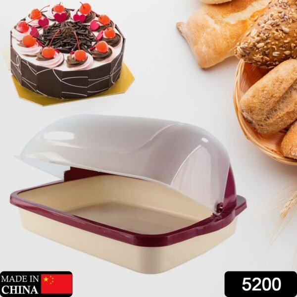 5200 Big Bread Box with Moving Lid | Semi Transparent | Food Grade BPA Free | Freezer Microwave Oven Dishwasher Safe | Breads Sandwich cakes