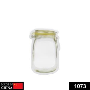 1073 Reusable Airtight Seal Plastic Food Storage Mason Jar Zipper (150ml)