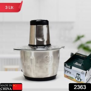 2363 Stainless Steel Electric Meat Grinders with Bowl Heavy for Kitchen Food Chopper, Meat, Vegetables, Onion , Garlic Slicer Dicer, Fruit & Nuts Blender (3L, 300Watts)