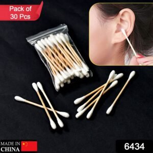 6434 COTTON BUDS FOR EAR CLEANING, SOFT AND NATURAL COTTON SWABS (pack of 30Pc)