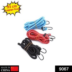 9067 High Strength Elastic Bungee, Shock Cord Cables, Luggage Tying Rope with Hooks