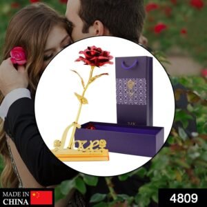 4809 24k Gold Rose,Gold Foil Plated Rose with LOVE Stand and Gift Box for Anniversary,Birthday,Wedding,Thanks giving