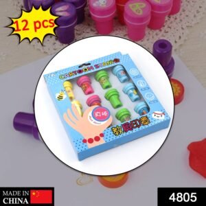 4805 12 Pc Stamp Set used in all types of household places by kids and childrenâ€™s for playing purposes.