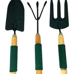 1505 Gardening Tool Wood Handle Cultivator Trowel Forks Tool Set (3 pack)