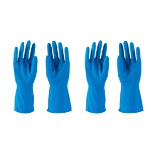 4856 Pair Of 2 Medium Blue Gloves For Types Of Purposes Like Washing Utensils, Gardening And Cleaning Toilet Etc.