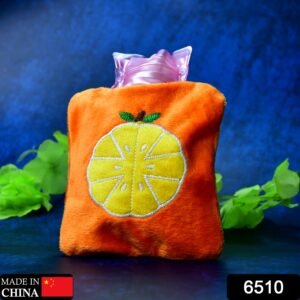 6510 Orange small Hot Water Bag with Cover for Pain Relief, Neck, Shoulder Pain and Hand, Feet Warmer, Menstrual Cramps.