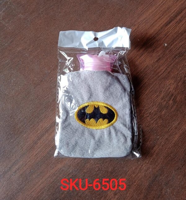 6505 Batman small Hot Water Bag with Cover for Pain Relief, Neck, Shoulder Pain and Hand, Feet Warmer, Menstrual Cramps.