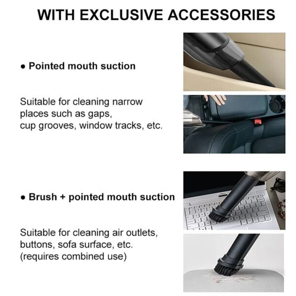 6325 Portable Vacuum Cleaner Wireless USB High Power Strong Suction Handheld Vacuum Cleaner for Home Cars, Wireless Vacum Cleaner (LBW)