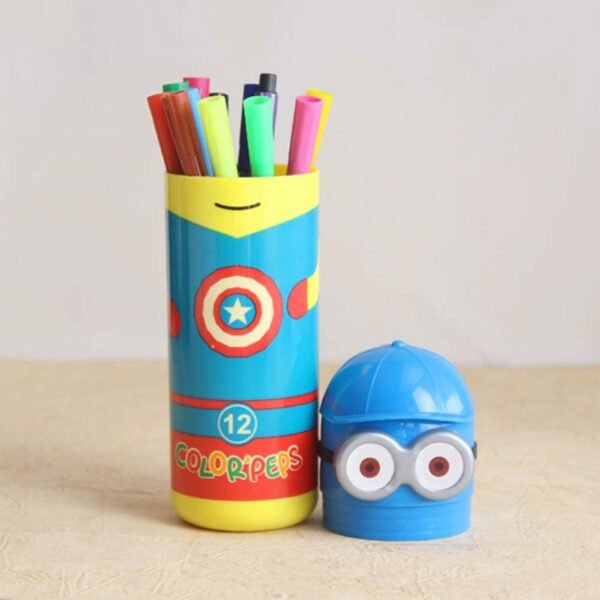 6175 Minions Sketch Pen Set with Attractive Designed Case (Pack of 12)