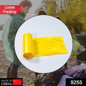 9255 1Roll Yellow Garbage Bags/Dustbin Bags/Trash Bags.