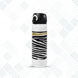 6797 Zebra Pattern Water Bottle High Quality Vacuum Bottle Detachable for Driving for Reading for Daily Life for Cycling for Gym
