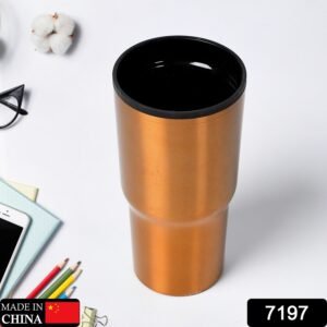 7183 STAINLESS STEEL VACUUM INSULATED GLASS COFFEE CUPS DOUBLE WALLED TRAVEL MUG, CAR COFFEE MUG