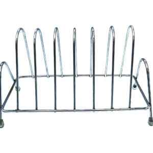2135 Stainless Steel Square Plate Rack Stand Holder for Kitchen