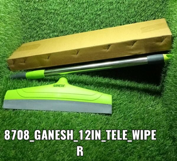 8708 Ganesh Telescopic Bathroom Wiper 12 Inch (30 cm), Plastic Floor Wiper