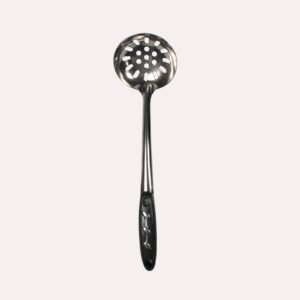 Stainless Steel Slotted Spoon with Vacuum Ergonomic Handle, Comfortable Grip Design Strainer Ladle for Kitchen